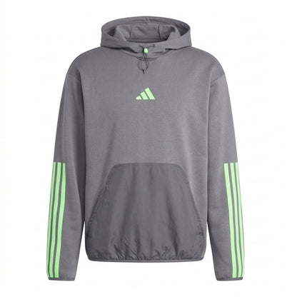 Carbon - Front - Adidas Mens Utility Logo Hoodie