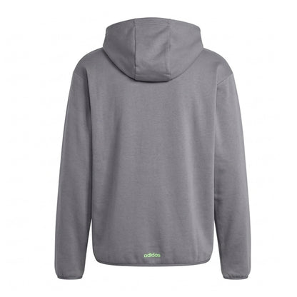 Carbon - Back - Adidas Mens Utility Logo Hoodie