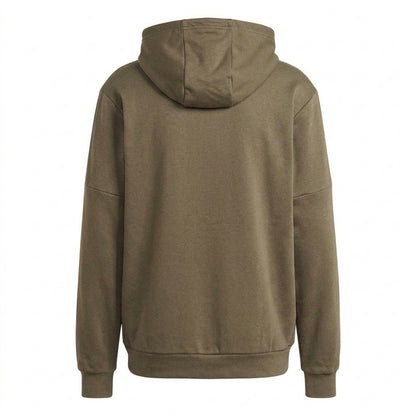 Khaki - Back - Adidas Mens Utility Logo Hoodie