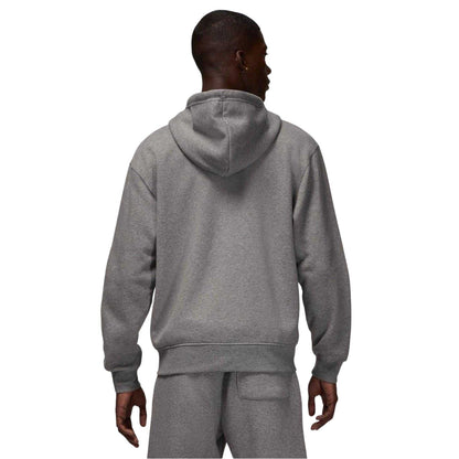 Carbon-White - Back - Nike Mens Air jordan Essentials Fleece Full Zip Hoodie