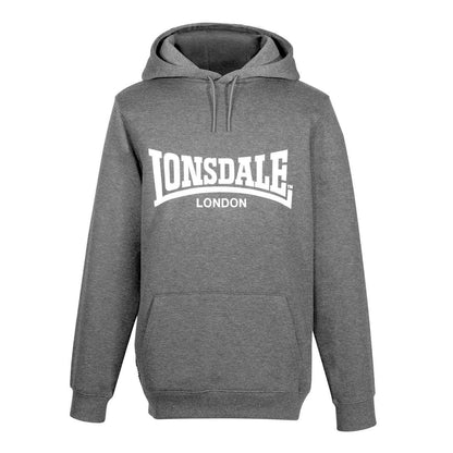 Charcoal Marl - Front - Lonsdale Mens Essential Oth Hoodie