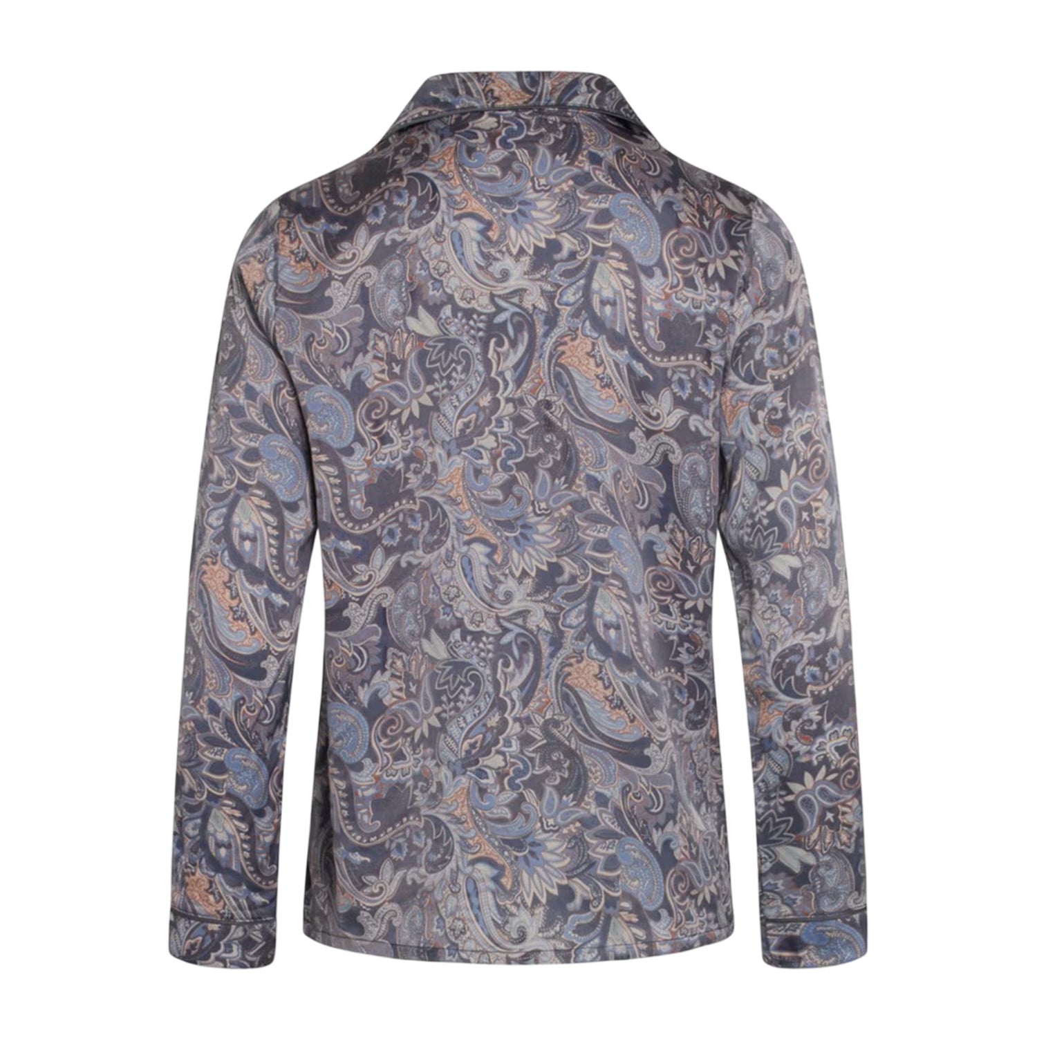 Eclipse Blue - Back - CCDK Copenhagen Womens-Ladies Joseph Paisley Pyjama Top
