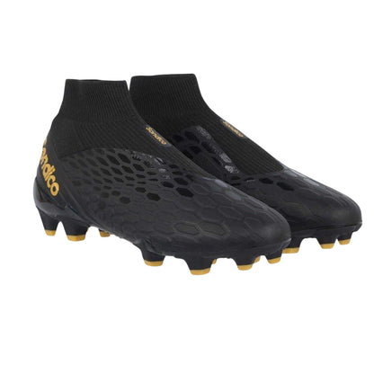 Black-Gold - Pack Shot - Sondico Mens Blizzard Hexagon Firm Ground Football Boots
