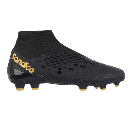 Black-Gold - Front - Sondico Mens Blizzard Hexagon Firm Ground Football Boots