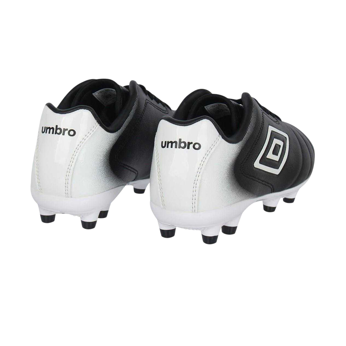 Black-White - Back - Umbro Childrens-Kids Calcio Two Tone Firm Ground Football Boots