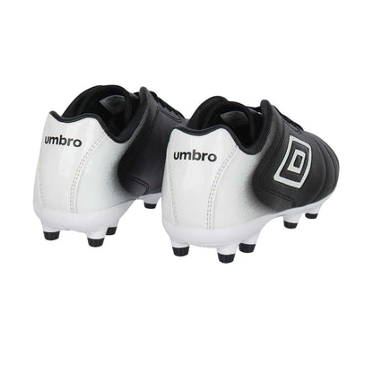 Black-White - Back - Umbro Childrens-Kids Calcio Two Tone Firm Ground Football Boots