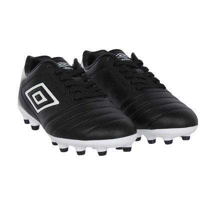 Black-White - Pack Shot - Umbro Childrens-Kids Calcio Two Tone Firm Ground Football Boots