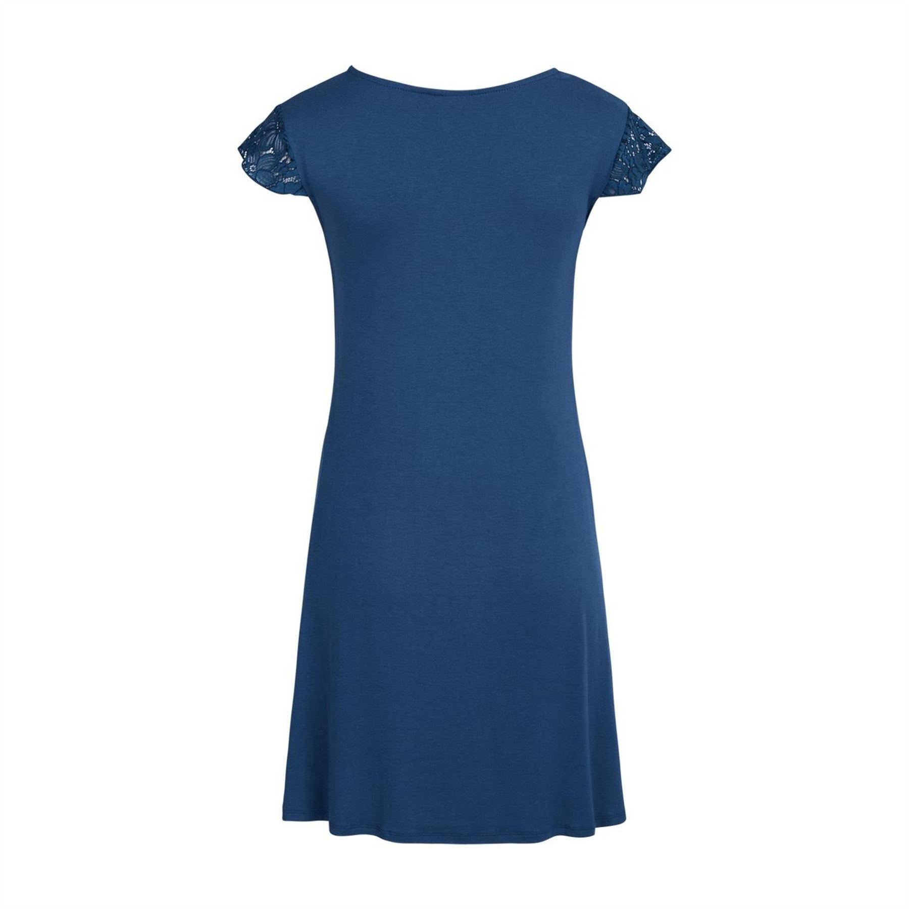 Ensign Blue - Back - CCDK Copenhagen Womens-Ladies Margit Flowers Lace Dress