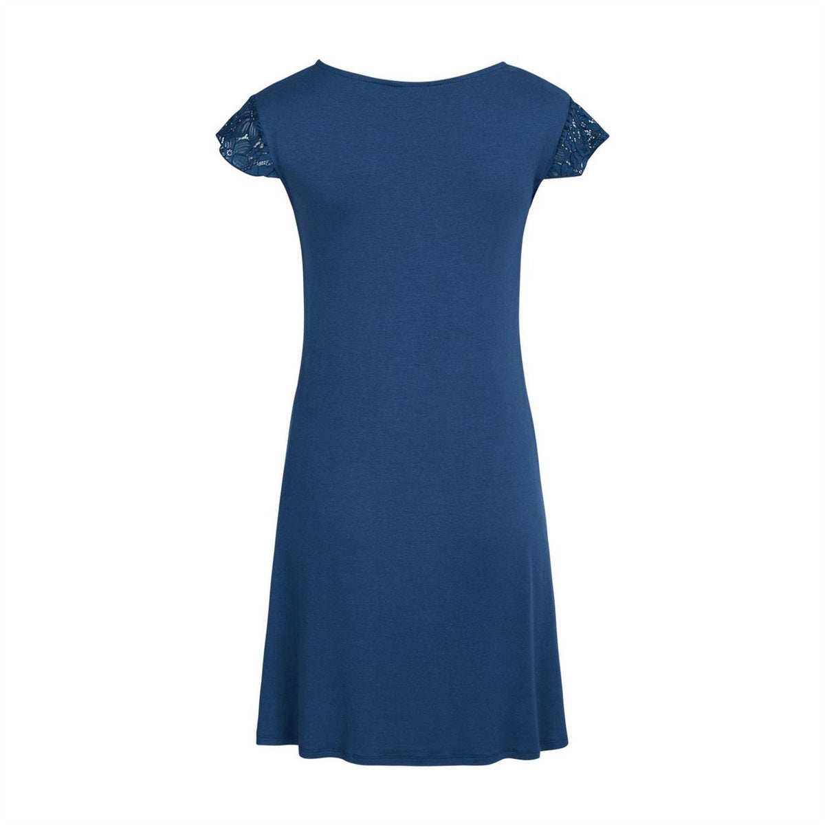 Ensign Blue - Back - CCDK Copenhagen Womens-Ladies Margit Flowers Lace Dress