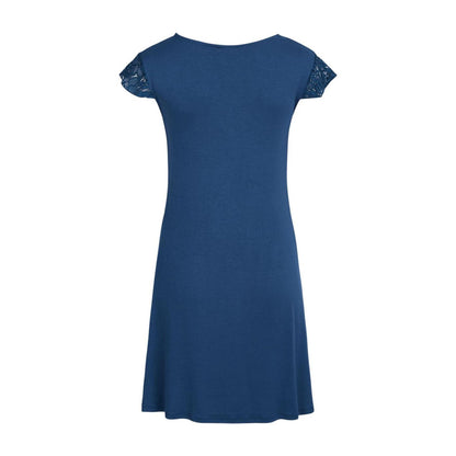 Ensign Blue - Back - CCDK Copenhagen Womens-Ladies Margit Flowers Lace Dress