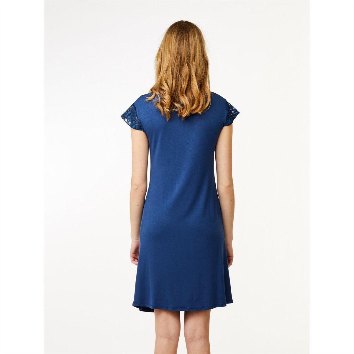 Ensign Blue - Lifestyle - CCDK Copenhagen Womens-Ladies Margit Flowers Lace Dress