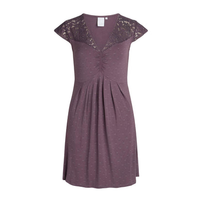 Purple - Front - CCDK Copenhagen Womens-Ladies Margit Flowers Lace Dress