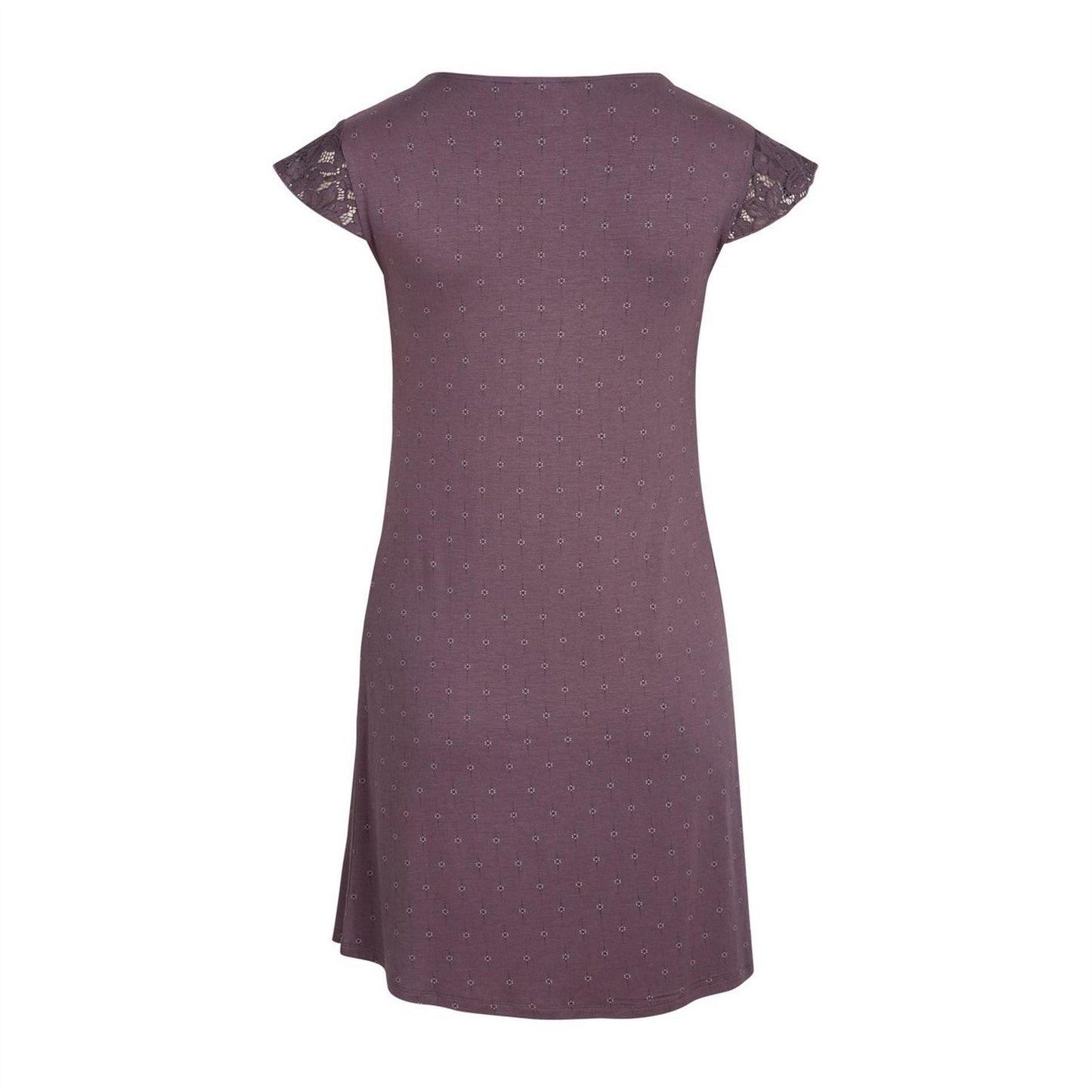 Purple - Back - CCDK Copenhagen Womens-Ladies Margit Flowers Lace Dress