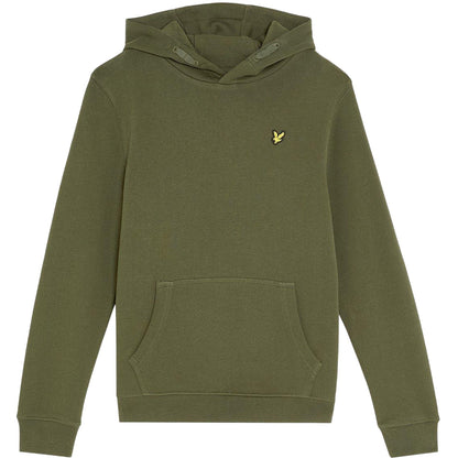 Olive Green - Front - Lyle & Scott Childrens-Kids Classic Hoodie