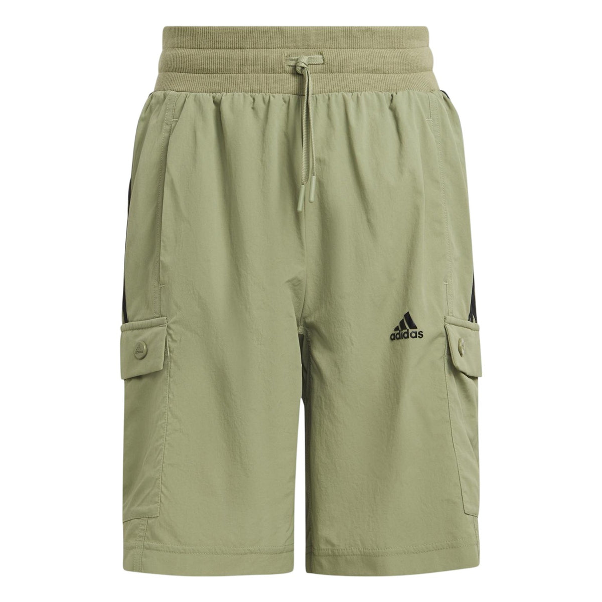 Green-Black - Front - Adidas Childrens-Kids Jam Regular Cargo Shorts