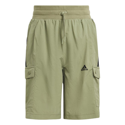 Green-Black - Front - Adidas Childrens-Kids Jam Regular Cargo Shorts