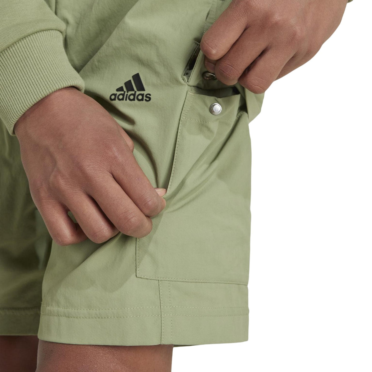 Green-Black - Side - Adidas Childrens-Kids Jam Regular Cargo Shorts