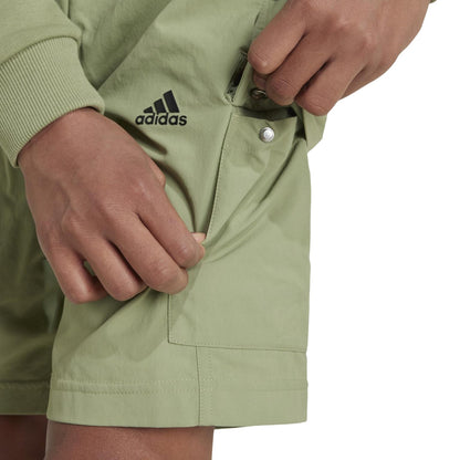 Green-Black - Side - Adidas Childrens-Kids Jam Regular Cargo Shorts