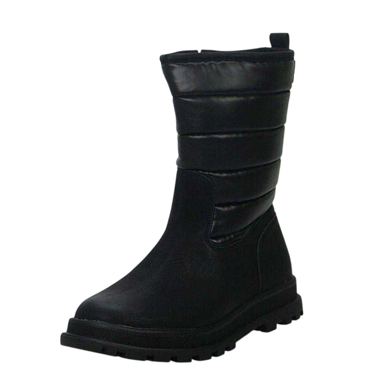 Black - Lifestyle - Buckle My Shoe Childrens-Kids Stripes Knee-High Boots