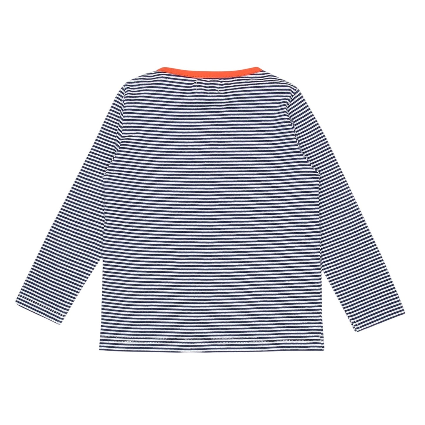 Grey-Blue - Side - Lilly & Sid Baby Striped Long-Sleeved Top (Pack of 2)