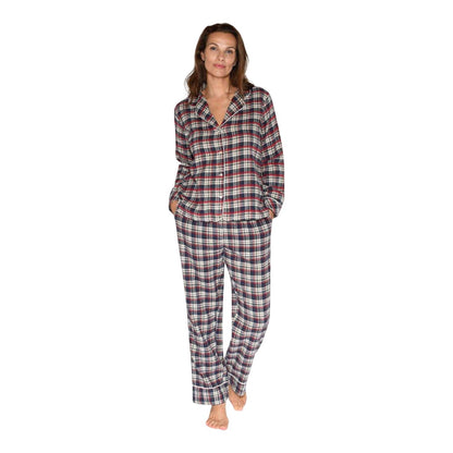 Parisian Night - Side - CCDK Copenhagen Womens-Ladies Helga Checked Long Pyjama Set