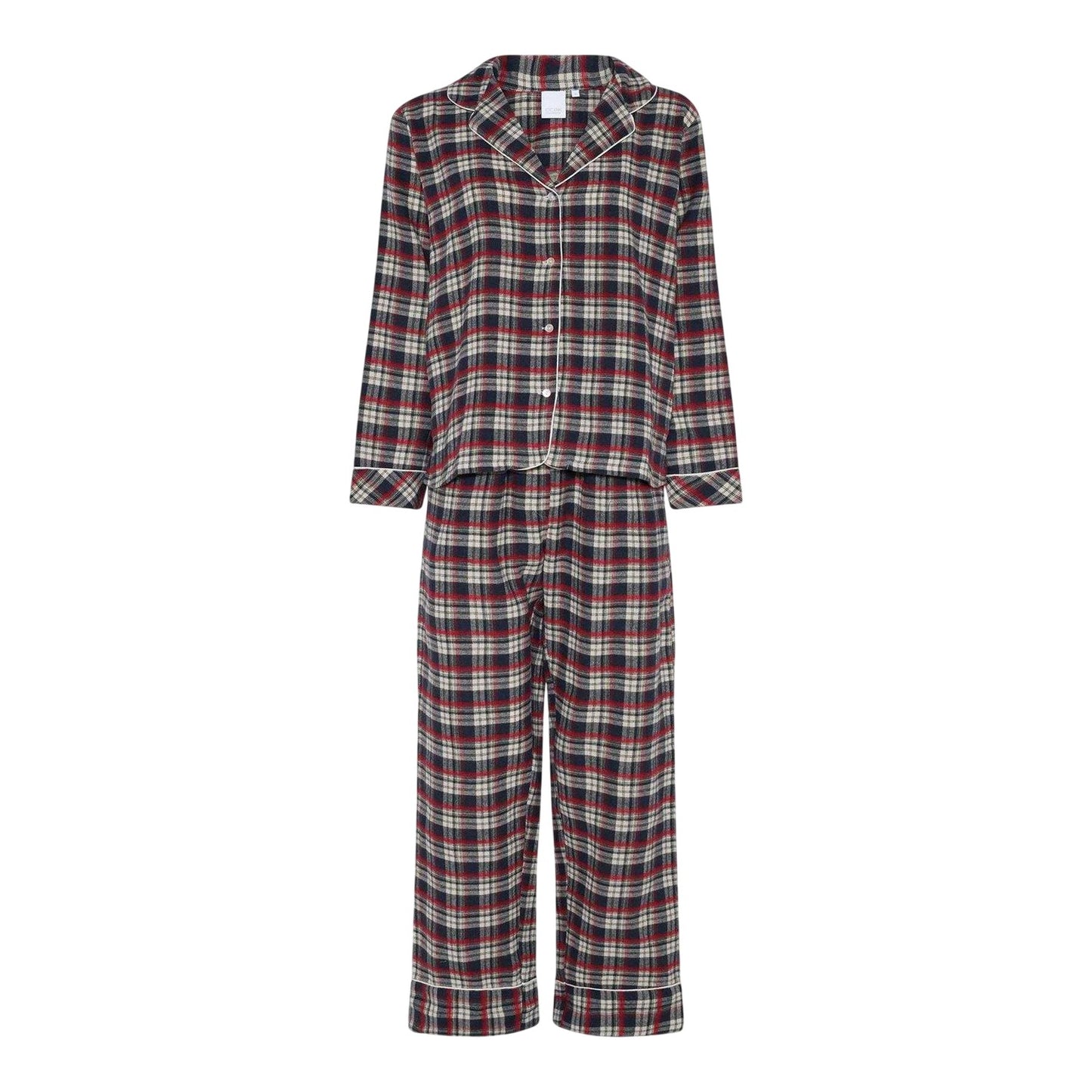 Parisian Night - Front - CCDK Copenhagen Womens-Ladies Helga Checked Long Pyjama Set