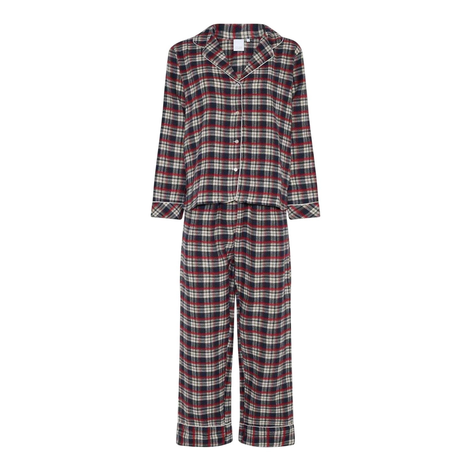 Parisian Night - Front - CCDK Copenhagen Womens-Ladies Helga Checked Long Pyjama Set
