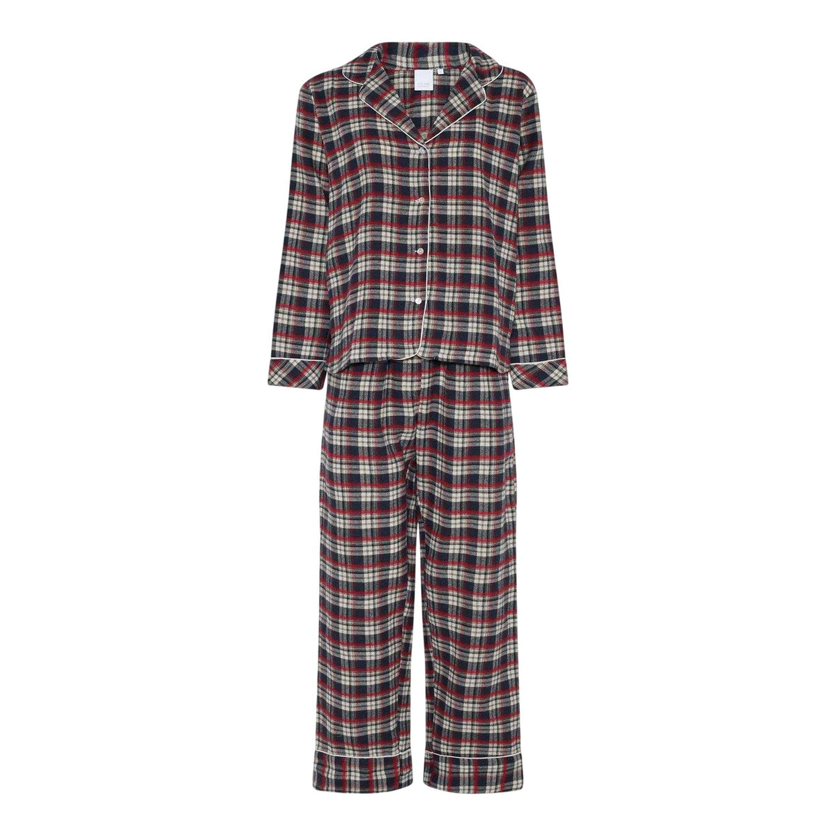 Parisian Night - Front - CCDK Copenhagen Womens-Ladies Helga Checked Long Pyjama Set