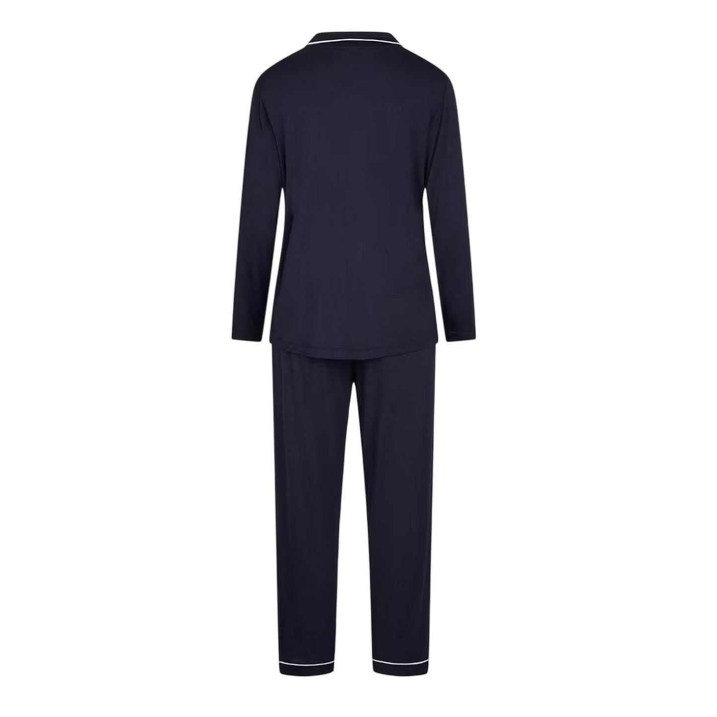 Parisian Night - Back - CCDK Copenhagen Womens-Ladies Joy Piped Relaxed Fit Long-Sleeved Long Pyjama Set