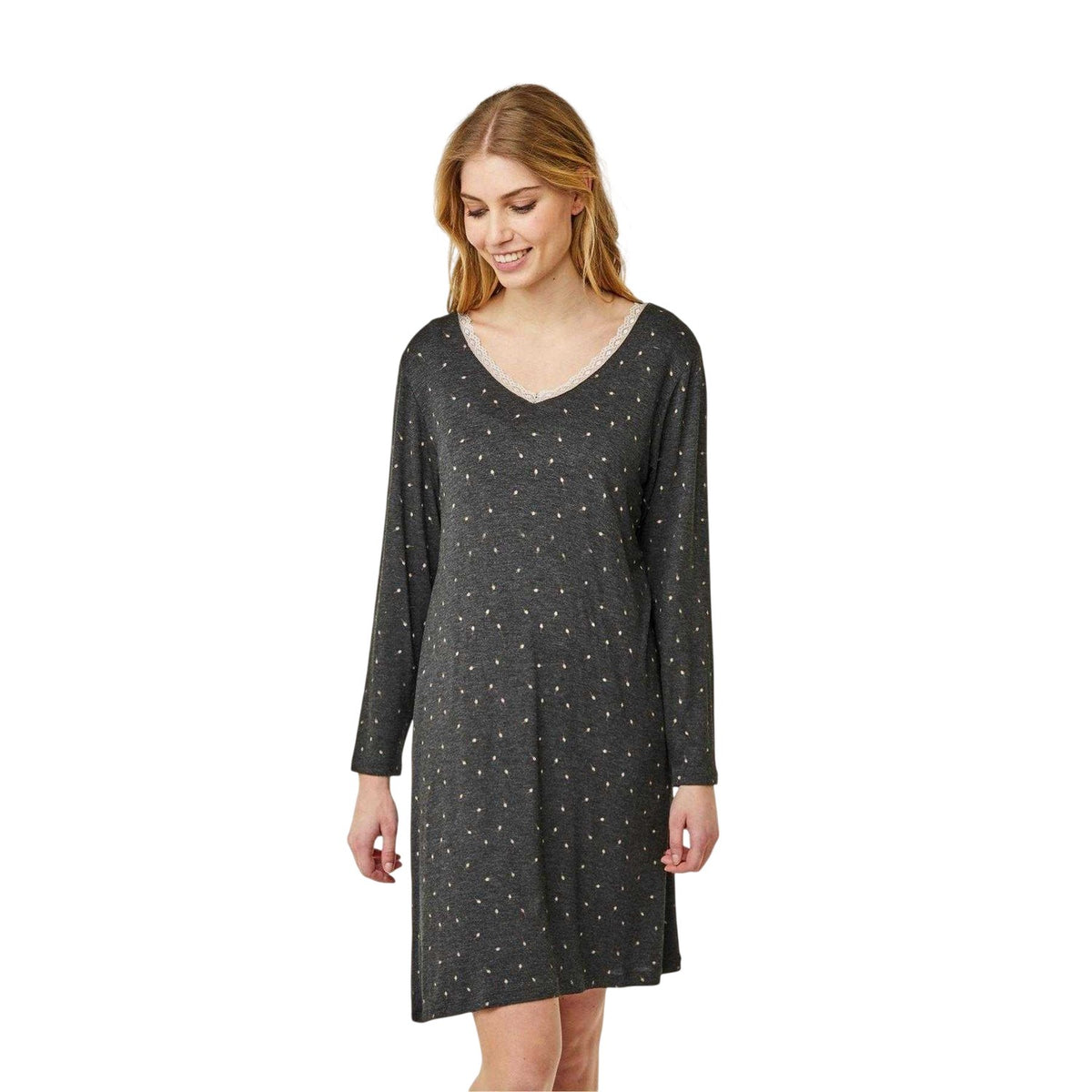 Dark Grey - Side - CCDK Copenhagen Womens-Ladies Jacqueline Speckle Dress