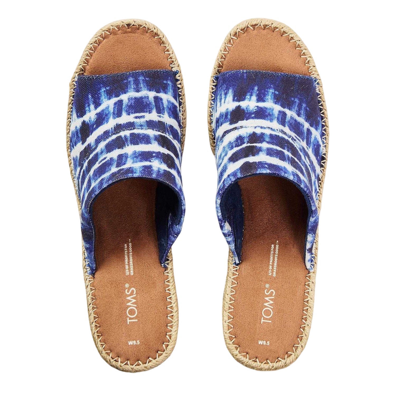 Blue - Lifestyle - Toms Womens-Ladies Tie Dye Wedge Sandals
