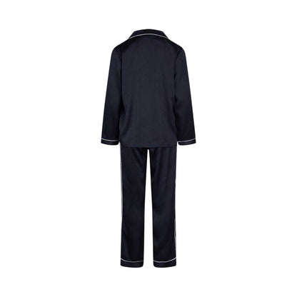 Parisian Night - Back - CCDK Copenhagen Womens-Ladies Josephine Piped Recycled Polyester Long Pyjama Set