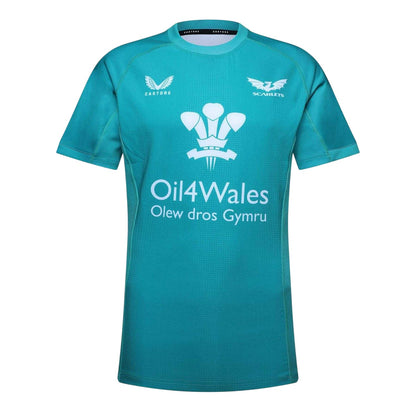 Viridian Green - Front - Castore Mens 2023-2024 Scarlets Away Jersey
