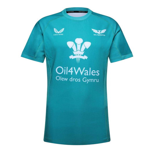 Viridian Green - Front - Castore Mens 2023-2024 Scarlets Away Jersey