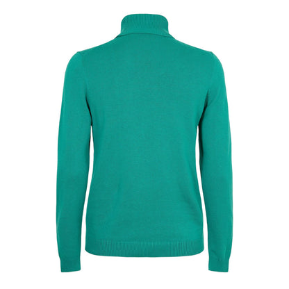 Green - Back - Hugo Mens Knitted Turtle Neck Top