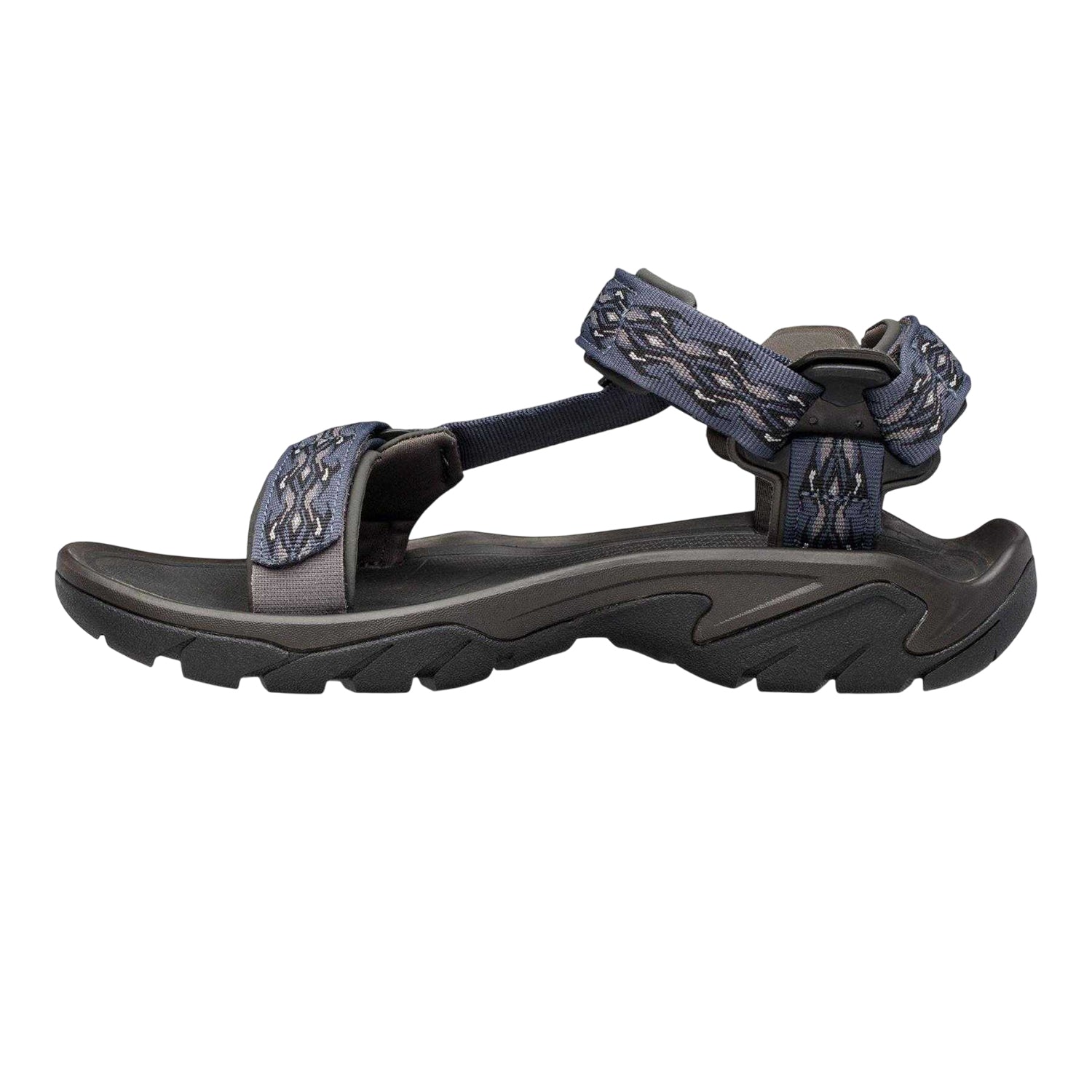 Blue - Side - Teva Mens Fi 5 Adjustable Strap Walking Sandals