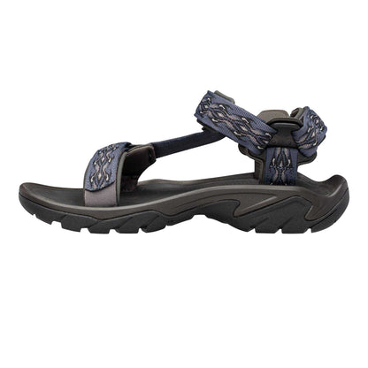 Blue - Side - Teva Mens Fi 5 Adjustable Strap Walking Sandals