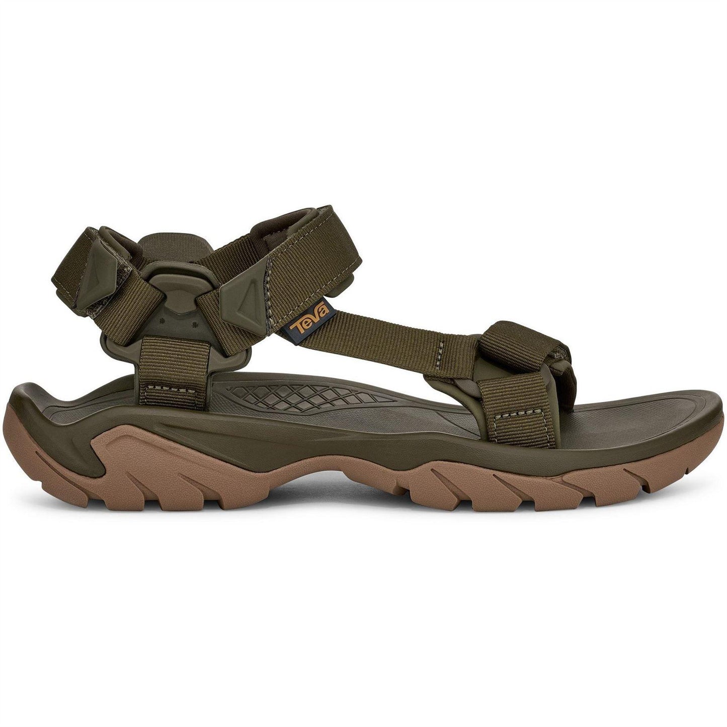Green - Front - Teva Mens Fi 5 Adjustable Strap Walking Sandals