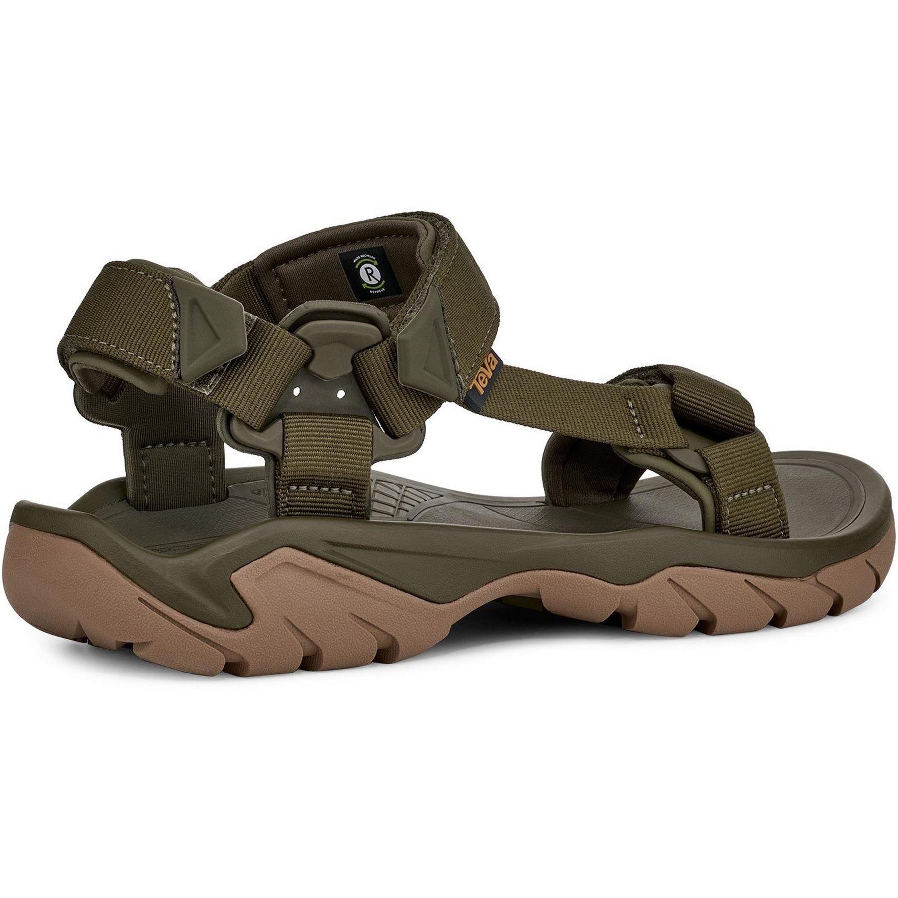 Green - Lifestyle - Teva Mens Fi 5 Adjustable Strap Walking Sandals