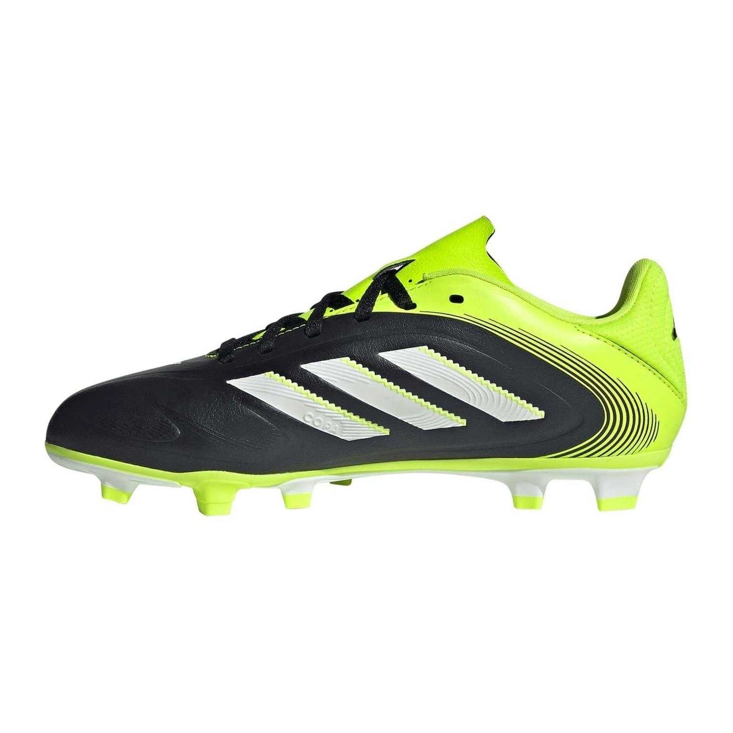 Black-Lemon - Back - Adidas Childrens-Kids Copa Pure 3 Club Firm Ground Football Boots