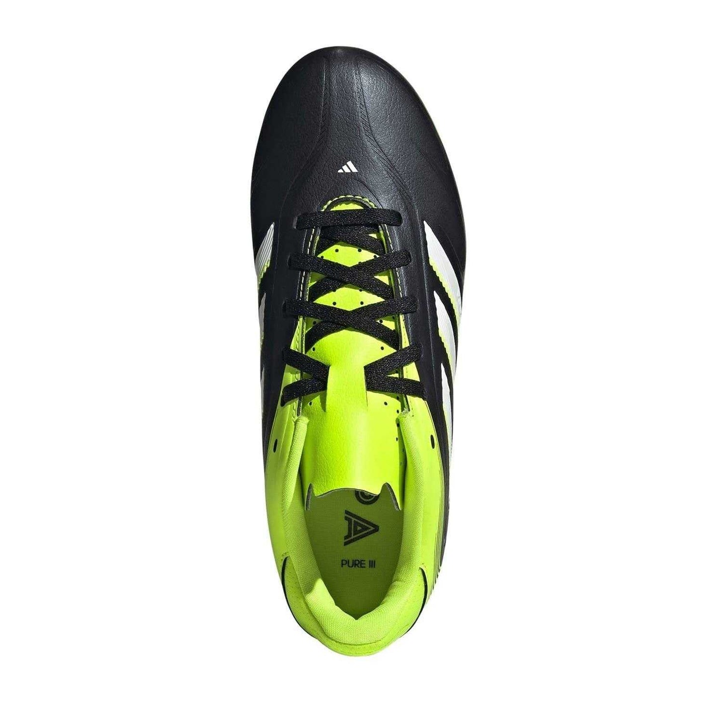 Black-Lemon - Side - Adidas Childrens-Kids Copa Pure 3 Club Firm Ground Football Boots
