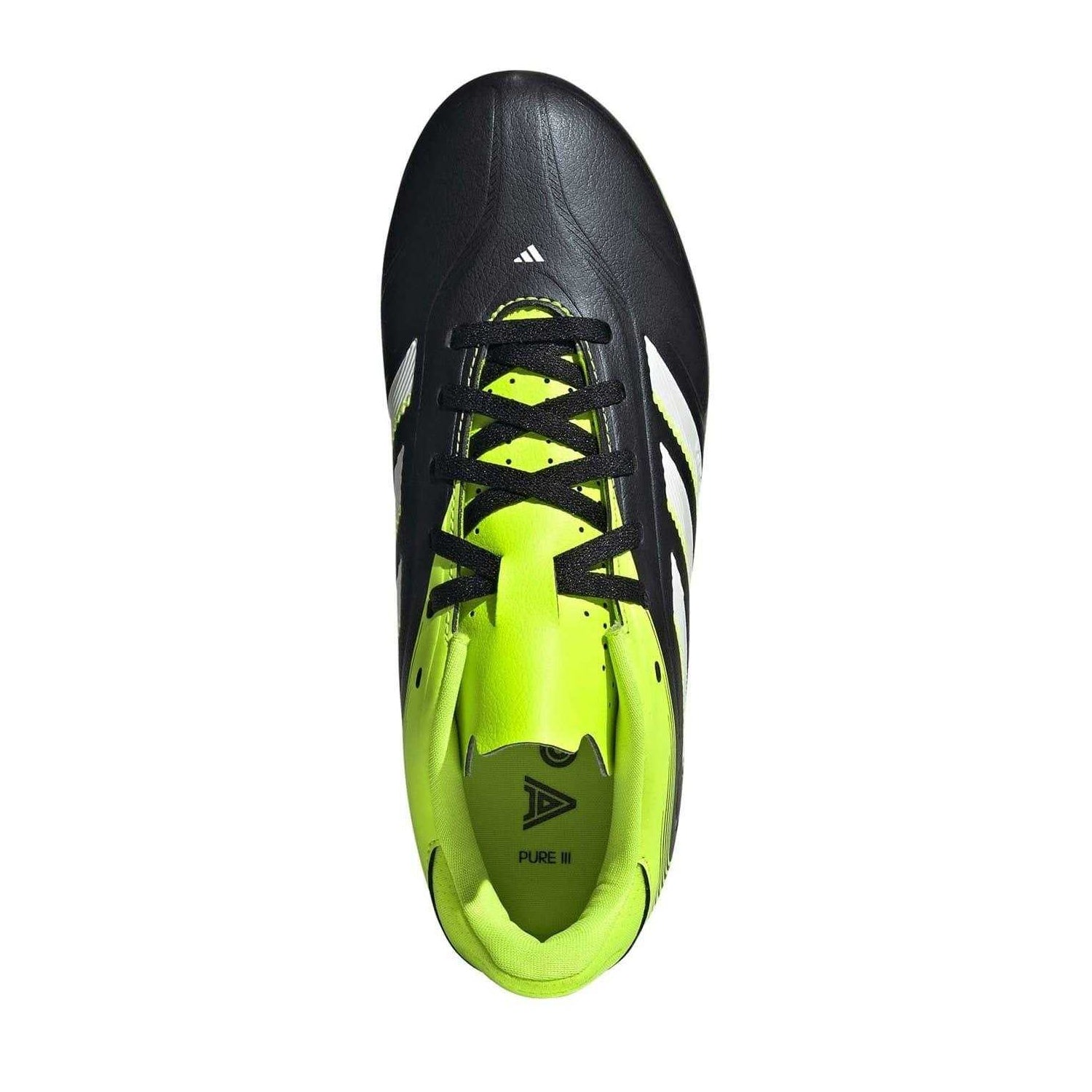 Black-Lemon - Side - Adidas Childrens-Kids Copa Pure 3 Club Firm Ground Football Boots