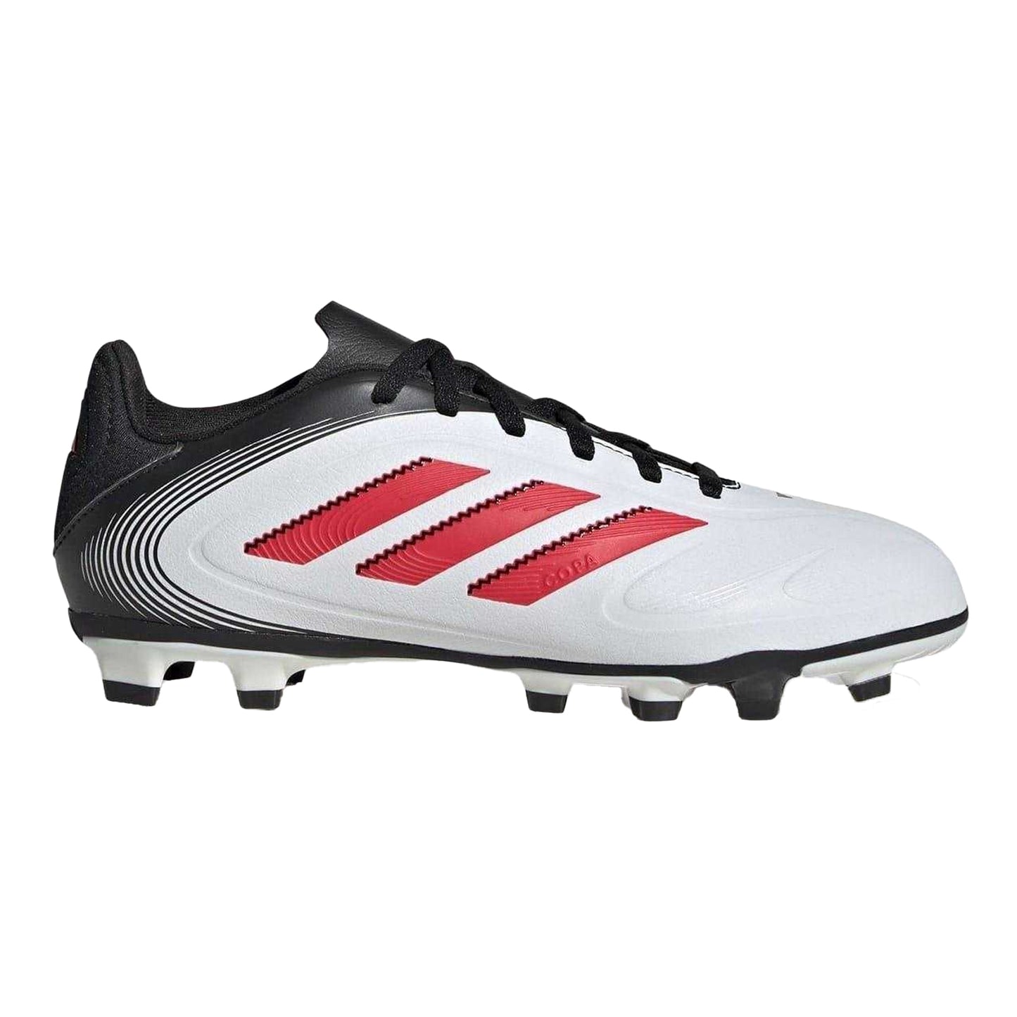 White-Red - Back - Adidas Childrens-Kids Copa Pure 3 Club Firm Ground Football Boots