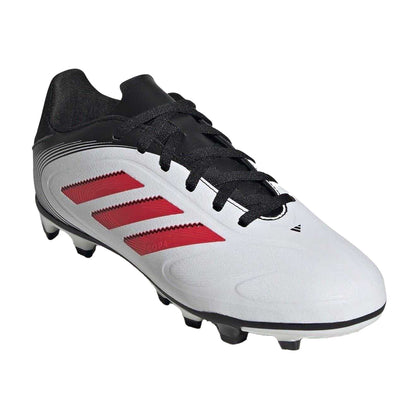 White-Red - Close up - Adidas Childrens-Kids Copa Pure 3 Club Firm Ground Football Boots