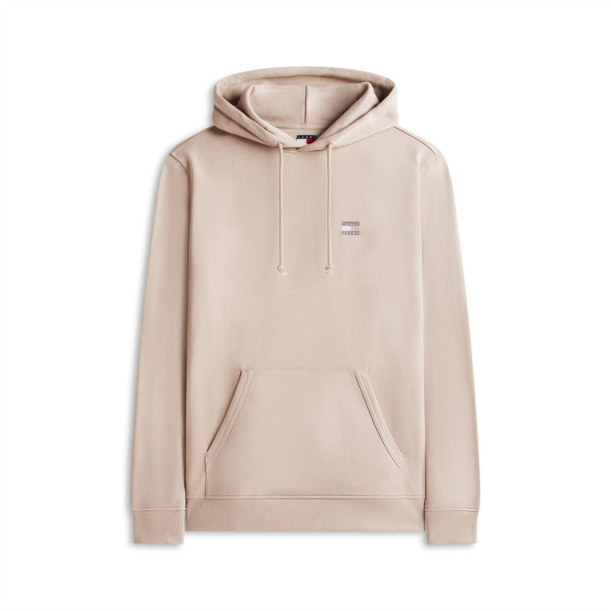 Limestone - Front - Tommy Jeans Mens Badge Hoodie