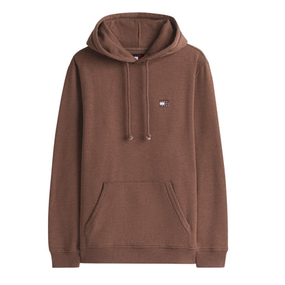 Black-Walnut - Front - Tommy Jeans Mens Badge Hoodie