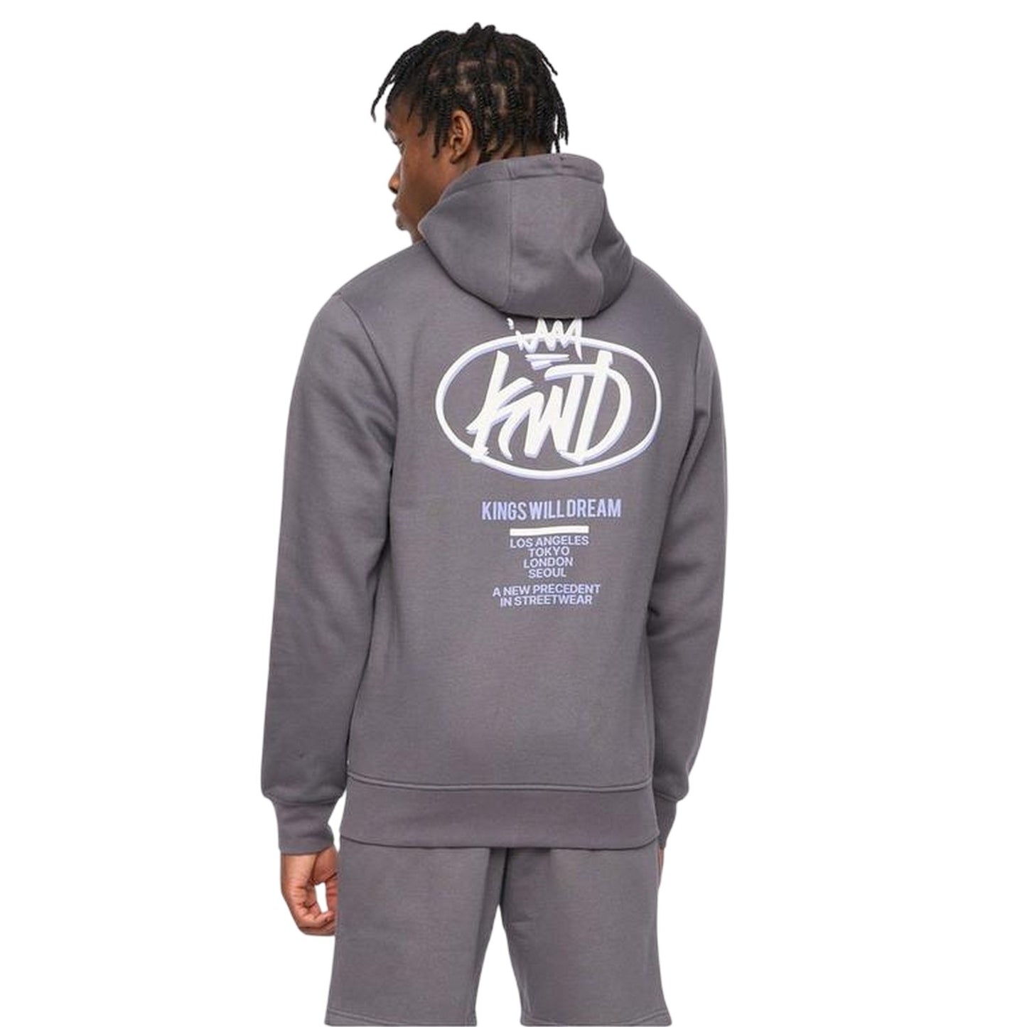 Grey - Back - Kings Will Dream Mens Soap Hoodie