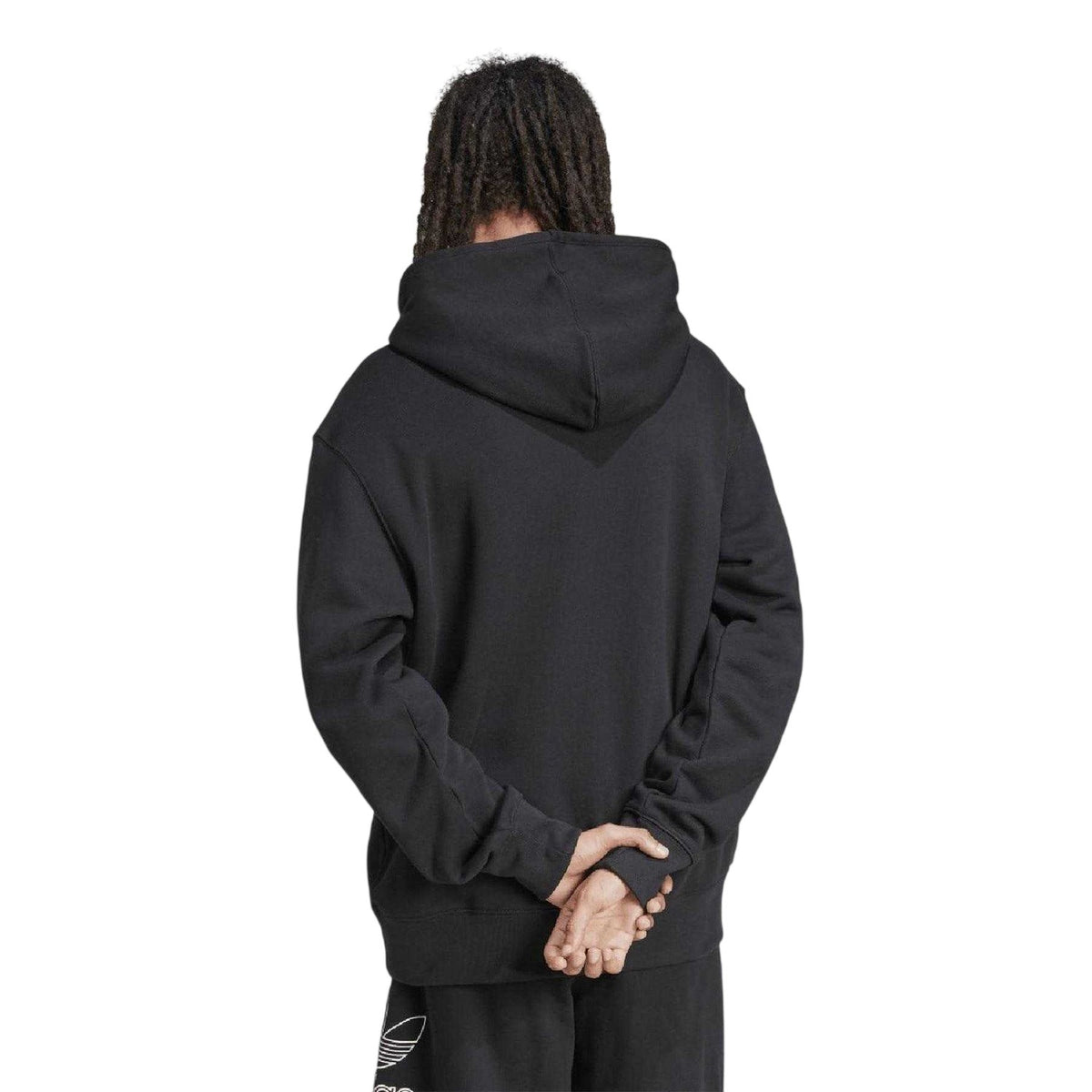 Black - Back - Adidas Mens Trefoil Loose Fit Hoodie