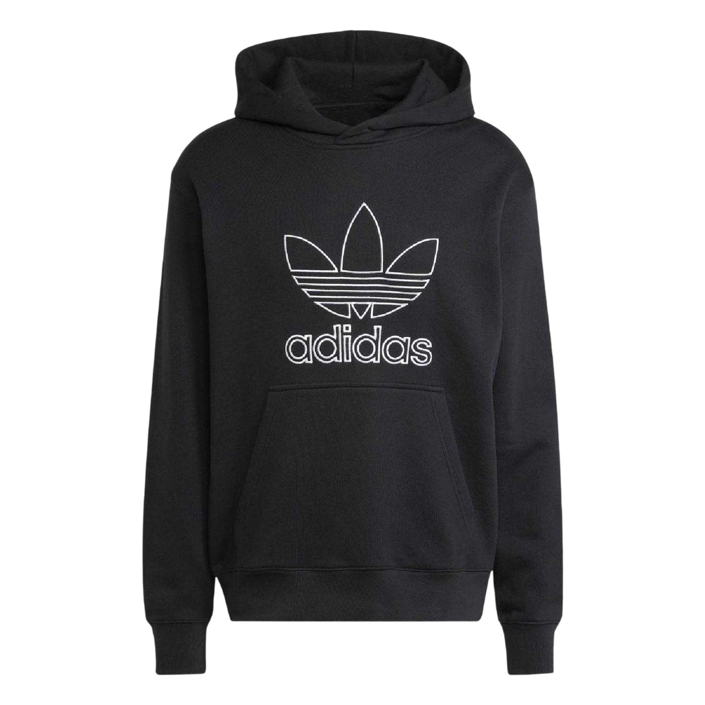 Black - Front - Adidas Mens Trefoil Loose Fit Hoodie