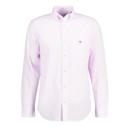 Pale Pink - Front - Gant Mens Banker Poplin Shirt